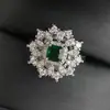 Versa transfronterizo Moda suministro Europa y Estados Unidos personalidad abierta anillo de circonita color cereza Seiko punto al por mayor