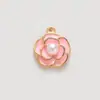 Accesorios para Joyería DIY Aleación Esmalte Moño Flor de Camelia Tridimensional Accesorio para el Cabello Estilo Chanel Encanto para Teléfono Venta al por Mayor