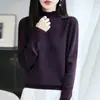 Suéter de Punto Fino con Cuello Alto y Mangas Largas para Mujer, Color Sólido, Holgado, Camisa Base Superior, Nuevo Otoño/Invierno 2026