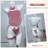 Lencería de Seda Diyi Miao Si Estilo Deseo Puro Sexy Terciopelo de Alta Gama Role Play de Chica Gato Banda para la Cintura de Tres Puntos A606