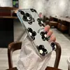 Funda de Teléfono Camelia con Contorno Negro Buena Suerte Inglés iPhone 13 Transparente Suave Apple 17
