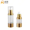 Botella Sub-Botella Galvanizada Personalizada de 15ml 20ml 30ml 50ml Botella con Dispensador de Loción Plástico Transparente como Botella Cosmética