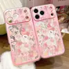 Pantalla Completa Flores y Gatitos Adecuado para iPhone 18 Pro Funda para Teléfono Dos en Uno Apple 16 Nicho Generación 15 Suministro Directo de Fábrica