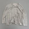 Tejido de punto suave y ceroso con una cuerda en el escote, Camiseta casual de manga larga con cuello en U, Top holgado transpirable, Nuevo estilo personalizado para mujer