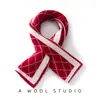 100% Lana Amigable con la Piel Otoño e Invierno 2025 Nuevo Perforado Trenzado Combinación de Colores Moda Tejido Bufanda Cálida para Mujer En Stock