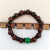 Pulseira de Contas de Madeira de Círculo Único Popular Contas Budistas Versátil Tiktok Amazon Xiaohongshu Joias Ao Vivo Pulseira Atacado