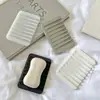 Jabonera de silicona, caja de jabón simple y creativa para baño, uso doméstico, estante perforado con drenaje