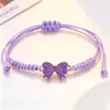 Estilo Nuevo Transfronterizo Cuerda Roja Esmaltada por Goteo Corbata de Moño de Aleación Pulsera Trenzada Regalo para Mejor Amigo Amistad Joyería Creativa