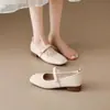 Chuyuji 2026 Novos Sapatos Planos Franceses Elegantes Cheongsam Sapatos Mary Jane Brancos Sapatos Únicos Sapatos de Couro para Trabalho Sapatos de Festa