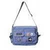 Bolsa de Ombro Masculina Multifuncional Japonesa Grande Capacidade Bolsa Transversal Feminina 2024 Primavera Nova Pasta Simples Bolsa da Moda