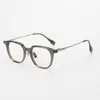 Armação de Óculos de Acetato Grande Redonda Tartaruga Japonês Luxo Leve Titanium Puro Masculino Feminino Tendência Artesanal Alta Qualidade Armação para Óculos de Grau