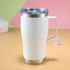 Taza Transfronteriza Acero Inoxidable 304 Vaso Aislado 20oz Forma de Cintura Doble Capa Retenedor de Frío Vaso para Coche con Asa Vaso para Agua