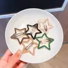 Estrela Grande Pentagrama Colorido BB Clip Presilha para Cabelo de Bebê Presilha para Franja Simples Presilha Lateral Acessório de Cabelo