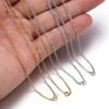 Acero de Titanio Cadena Desnuda que No se Desvanece Cadena Hecha a Mano DIY Cadena para Labios Cadena en Forma de O Cadena Sola Versátil Accesorio de Cadena Cadena para Clavícula para Mujeres Venta al por Mayor