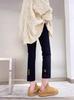 Pantalones de tubo de mezclilla negra de imitación europea para mujer, primavera y verano, cintura alta, adelgazantes, con abertura, capri, rectos pequeños, leggings
