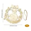 Amazon Halloween Natal Placa Decorativa de Madeira Pendurada TikTok Não Acabado diy Fatia de Madeira Xiyin Decoração de Porta Janela