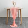 Caminho de Mesa Europeu de Chiffon Transfronteiriço Caminho de Mesa Simples de Cor Sólida Decoração de Mesa para Casamento em Hotel Fabricante Atacado
