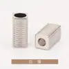 Patrón Rectangular Campana Metálica Colgante Cuerda de Tubo Recto Hebilla de Cabeza Hebilla de Cola de Cuerda de Pantalón de Aleación de Zinc Jinda Accesorios de Ropa