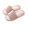 Zapatillas de Casa de Lino Four Seasons para Interior Suelo de Casa EVA Antideslizante Rayadas de Pareja para Hombre y Mujer Zapatillas de Lino Venta al por Mayor