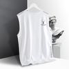 Chaleco de seda de hielo para hombre, camiseta deportiva de verano para fitness, camiseta de entrenamiento con hombros anchos, fina, sin mangas, de secado rápido, moda para hombre