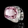 Anillo Retro de Lujo Ligero con Base de Cobre Chapado en Oro Imitación Chapado en Blanco Cobre Azul Incrustado para Mujer 2025 Zhuangshengsheng Jewelry 15*20