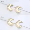 Pendientes de Lujo de Gama Alta con Forma de C Transfronterizos Europeos y Americanos Accesibles para Mujer Estilo Ins Celebridad de Internet Diseño de Gama Alta Asimétricos Versátiles