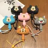 Lindo Llavero de Martillo de Dibujos Animados para Aliviar el Estrés para Mochilas Infantiles, Colgante de Martillo de Panda que Hace Sonido