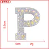 En stock color blanco parche con letras de pedrería pegatinas de tela accesorios para ropa fabricantes de accesorios suministro directo