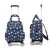 Mochila Bolsa de Mão Dobrável Leve Mala com Roda Universal Viagem de Curta Distância Escola Mochila com Haste Universal