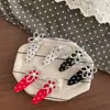 Pinza Elegante para el Cabello Estilo Coreano con Puntos y Forma de Gota de Agua, Diseño de Flor Hueca, Pinza Lateral Dulce Versátil y Pinza para el Flequillo