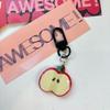 Lindo llavero de manzana roja con forma de corazón para niña, ideal como regalo para tu novia, mochila escolar, accesorio divertido GJ261