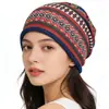 Gorro de Invierno Forrado de Polar Transfronterizo para Deportes al Aire Libre y Ciclismo, Gorro Turbante a Prueba de Viento, Gorro de Cachemira Multifuncional