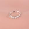Anillo de Amor 925 para Mujer Diseño de Nicho Exquisito de Lujo Ligero Trendy ins Anillo de Dedo Abierto con Diamante Rai Se puede usar con novias
