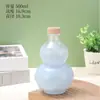 Botella de Agua Simple con Forma de Calabaza, Botella para Fermentar Vino, Botella para Bebidas de Té con Leche, Jarra de Vidrio para Vino, Set de Vino Portátil para Hogar y Exterior, Botella Portátil