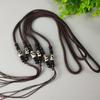 Collar Lanyard Ágata Tianzhu Largo Audaz Ágata Tianzhu Lanyard Cadena Lana Cuerda de Jade Marrón Venta al Mayoreo