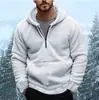 Comercio exterior 2024 nuevo otoño e invierno para hombre casual talla grande suéter con capucha para hombre moda polar de coral abrigo cálido
