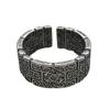 Anillo europeo y americano de plata tailandesa estilo antiguo retro con patrón de hierba Tang para mujer, anillo tejido de nicho, anillo moderno para hombre personalizado creativo y chic