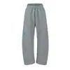 Calça de Moletom Larga de Perna Larga para Primavera e Outono de 2025 Atacado de Alta Qualidade Estilo Americano Calça Simples Sabre Calça Casual Esportiva Feminina