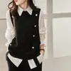 Suéter Pulóver de Cuello Redondo Moda Casual Elegante Chaleco de Punto con Botones Suéter Prendas de Abrigo para Mujer Temporada Primavera y Otoño 2026