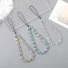 Lujo Ligero Nuevo Estilo Chapado en Color Cadena de Teléfono Móvil Corazón Funda para Teléfono Móvil Llavero Colgante Maleta Colgante de Perlas Correa para Teléfono Móvil