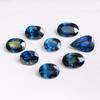Zafiro Azul Natural Color Flor de Aciano Pequeño Quilate Tallado Piedra Desnuda Incrustación Anillo Colgante Pendientes de Oro de 18K 5 Joyas