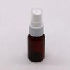 Botella de spray de plástico PET marrón de 20 ml, pequeña, fácil de llevar, sombreada, para envasado de líquidos