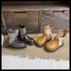 Botas de outono e inverno infantis com retalhos artísticos retrô, botas Martin para meninas, botas de cano curto, botas curtas estilo britânico para meninos