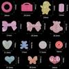 Cuentas de mariposa acrílicas recubiertas de sirena Ji de 6-45 mm, multiestilo, hechas a mano