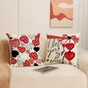 Capa de Almofada Coração de Amor Mais Vendida da Amazon para o Dia dos Namorados Poliéster Estampada para Quarto Mesa de Cabeceira Almofada Decoração de Feriado Capa de Almofada