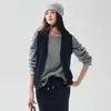 Chaleco cárdigan de punto sin mangas para mujer, cuello en V, suéter chaleco de botones, estilo otoño e invierno, cálido, para usar en capas, chal