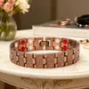 Pulseira de Ímã de Linha Dupla com Padrão de Árvore Ajustável Destacável Versátil Moda Europeia e Americana Venda Quente Joias Masculinas