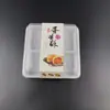 Doce de Carne Folhado Massa Folhada Massa de Gema de Ovo Massa de Neve Bolo de Arroz Glutinoso Bolo da Lua Pele de Neve Caixa de Embalagem Caixa de Fundo Branco 4 Peças Embaladas Individualmente