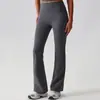 Pantalones de Pierna Ancha Acampanados Estilo Europeo y Americano, Ajustados, Sensación de Segunda Piel, Pantalones de Yoga Levanta Glúteos para Mujer, de Cintura Alta, Ligeramente Acampanados, Pantalones Deportivos Casuales al por Mayor