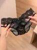 Atractivas y cautivadoras~ Sexy braguita de encaje con estampado de leopardo para mujer que moldea la cintura, calientes y caladas, braguita de triángulo de malla transparente de puro deseo